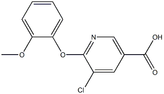 5-chloro-6-(2-methoxyphenoxy)nicotinic acid Struktur