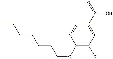 5-chloro-6-(heptyloxy)pyridine-3-carboxylic acid Struktur