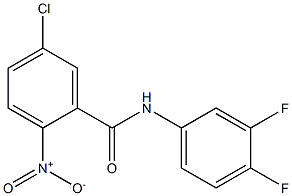 5-chloro-N-(3,4-difluorophenyl)-2-nitrobenzamide Struktur