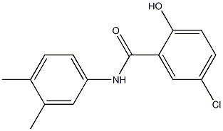 5-chloro-N-(3,4-dimethylphenyl)-2-hydroxybenzamide Struktur