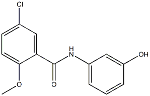 5-chloro-N-(3-hydroxyphenyl)-2-methoxybenzamide Struktur