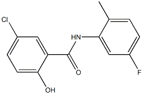 5-chloro-N-(5-fluoro-2-methylphenyl)-2-hydroxybenzamide Struktur