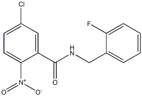 5-chloro-N-[(2-fluorophenyl)methyl]-2-nitrobenzamide Struktur