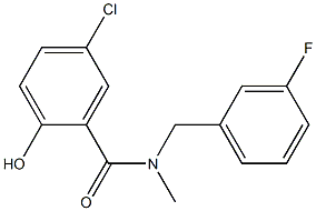 5-chloro-N-[(3-fluorophenyl)methyl]-2-hydroxy-N-methylbenzamide Struktur