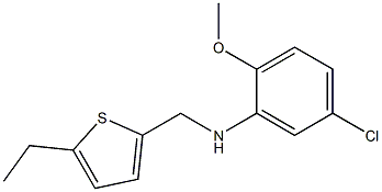 5-chloro-N-[(5-ethylthiophen-2-yl)methyl]-2-methoxyaniline Struktur