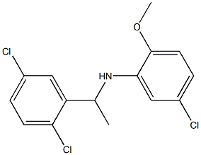 5-chloro-N-[1-(2,5-dichlorophenyl)ethyl]-2-methoxyaniline Struktur