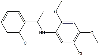 5-chloro-N-[1-(2-chlorophenyl)ethyl]-2,4-dimethoxyaniline Struktur