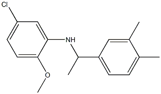 5-chloro-N-[1-(3,4-dimethylphenyl)ethyl]-2-methoxyaniline Struktur