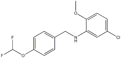 5-chloro-N-{[4-(difluoromethoxy)phenyl]methyl}-2-methoxyaniline Struktur