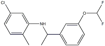 5-chloro-N-{1-[3-(difluoromethoxy)phenyl]ethyl}-2-methylaniline Struktur