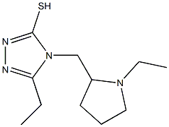 5-ethyl-4-[(1-ethylpyrrolidin-2-yl)methyl]-4H-1,2,4-triazole-3-thiol Struktur