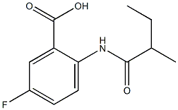 5-fluoro-2-[(2-methylbutanoyl)amino]benzoic acid Struktur