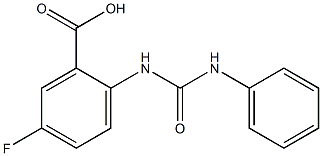 5-fluoro-2-[(phenylcarbamoyl)amino]benzoic acid Struktur