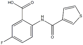 5-fluoro-2-[(thien-3-ylcarbonyl)amino]benzoic acid Struktur