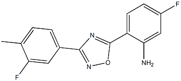 5-fluoro-2-[3-(3-fluoro-4-methylphenyl)-1,2,4-oxadiazol-5-yl]aniline Struktur