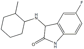 5-fluoro-3-[(2-methylcyclohexyl)amino]-2,3-dihydro-1H-indol-2-one Struktur