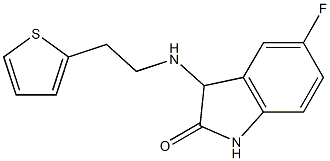 5-fluoro-3-{[2-(thiophen-2-yl)ethyl]amino}-2,3-dihydro-1H-indol-2-one Struktur