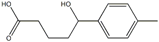 5-hydroxy-5-(4-methylphenyl)pentanoic acid Struktur