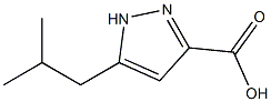 5-isobutyl-1H-pyrazole-3-carboxylic acid Struktur