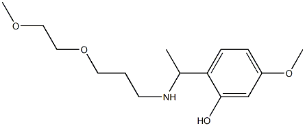 5-methoxy-2-(1-{[3-(2-methoxyethoxy)propyl]amino}ethyl)phenol Struktur