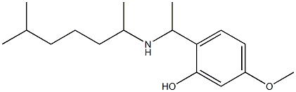 5-methoxy-2-{1-[(6-methylheptan-2-yl)amino]ethyl}phenol Struktur