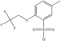 5-methyl-2-(2,2,2-trifluoroethoxy)benzene-1-sulfonyl chloride Struktur