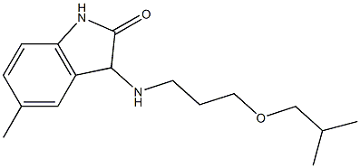 5-methyl-3-{[3-(2-methylpropoxy)propyl]amino}-2,3-dihydro-1H-indol-2-one Struktur