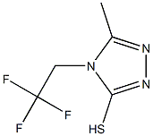 5-methyl-4-(2,2,2-trifluoroethyl)-4H-1,2,4-triazole-3-thiol Struktur