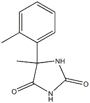 5-methyl-5-(2-methylphenyl)imidazolidine-2,4-dione Struktur