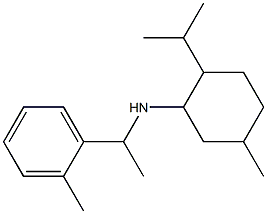 5-methyl-N-[1-(2-methylphenyl)ethyl]-2-(propan-2-yl)cyclohexan-1-amine Struktur