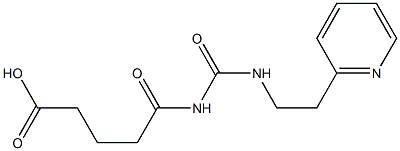 5-oxo-5-({[2-(pyridin-2-yl)ethyl]carbamoyl}amino)pentanoic acid Struktur