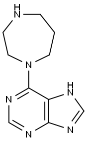 6-(1,4-diazepan-1-yl)-7H-purine Struktur