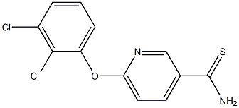 6-(2,3-dichlorophenoxy)pyridine-3-carbothioamide Struktur