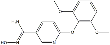 6-(2,6-dimethoxyphenoxy)-N'-hydroxypyridine-3-carboximidamide Struktur