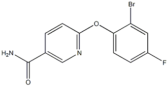 6-(2-bromo-4-fluorophenoxy)nicotinamide Struktur