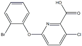 6-(2-bromophenoxy)-3-chloropyridine-2-carboxylic acid Struktur