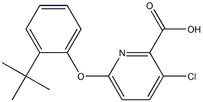 6-(2-tert-butylphenoxy)-3-chloropyridine-2-carboxylic acid Struktur