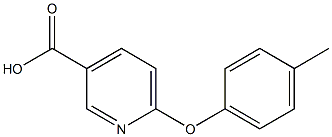 6-(4-methylphenoxy)pyridine-3-carboxylic acid Struktur