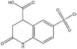 6-(chlorosulfonyl)-2-oxo-1,2,3,4-tetrahydroquinoline-4-carboxylic acid Struktur