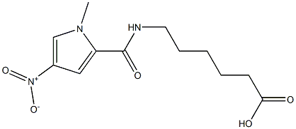 6-[(1-methyl-4-nitro-1H-pyrrol-2-yl)formamido]hexanoic acid Struktur