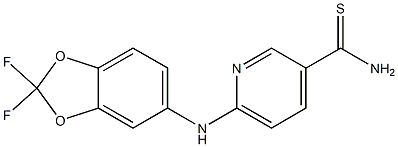 6-[(2,2-difluoro-2H-1,3-benzodioxol-5-yl)amino]pyridine-3-carbothioamide Struktur