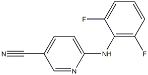 6-[(2,6-difluorophenyl)amino]pyridine-3-carbonitrile Struktur