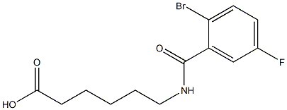 6-[(2-bromo-5-fluorobenzoyl)amino]hexanoic acid Struktur