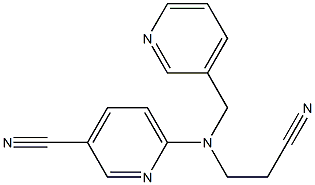 6-[(2-cyanoethyl)(pyridin-3-ylmethyl)amino]pyridine-3-carbonitrile Struktur