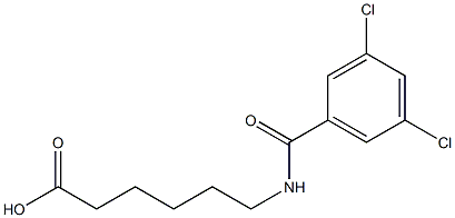 6-[(3,5-dichlorophenyl)formamido]hexanoic acid Struktur