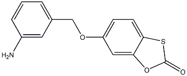 6-[(3-aminophenyl)methoxy]-2H-1,3-benzoxathiol-2-one Struktur