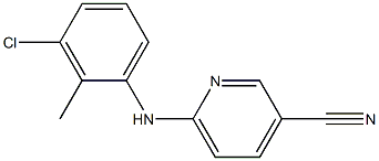 6-[(3-chloro-2-methylphenyl)amino]pyridine-3-carbonitrile Struktur