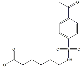 6-[(4-acetylbenzene)sulfonamido]hexanoic acid Struktur