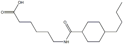 6-[(4-butylcyclohexyl)formamido]hexanoic acid Struktur