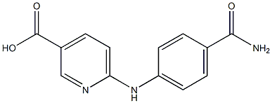 6-[(4-carbamoylphenyl)amino]pyridine-3-carboxylic acid Struktur